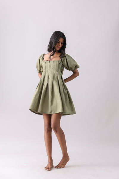 Moss Pleated Mini