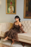 CHOCOLATE ROSE SLIP DRESS