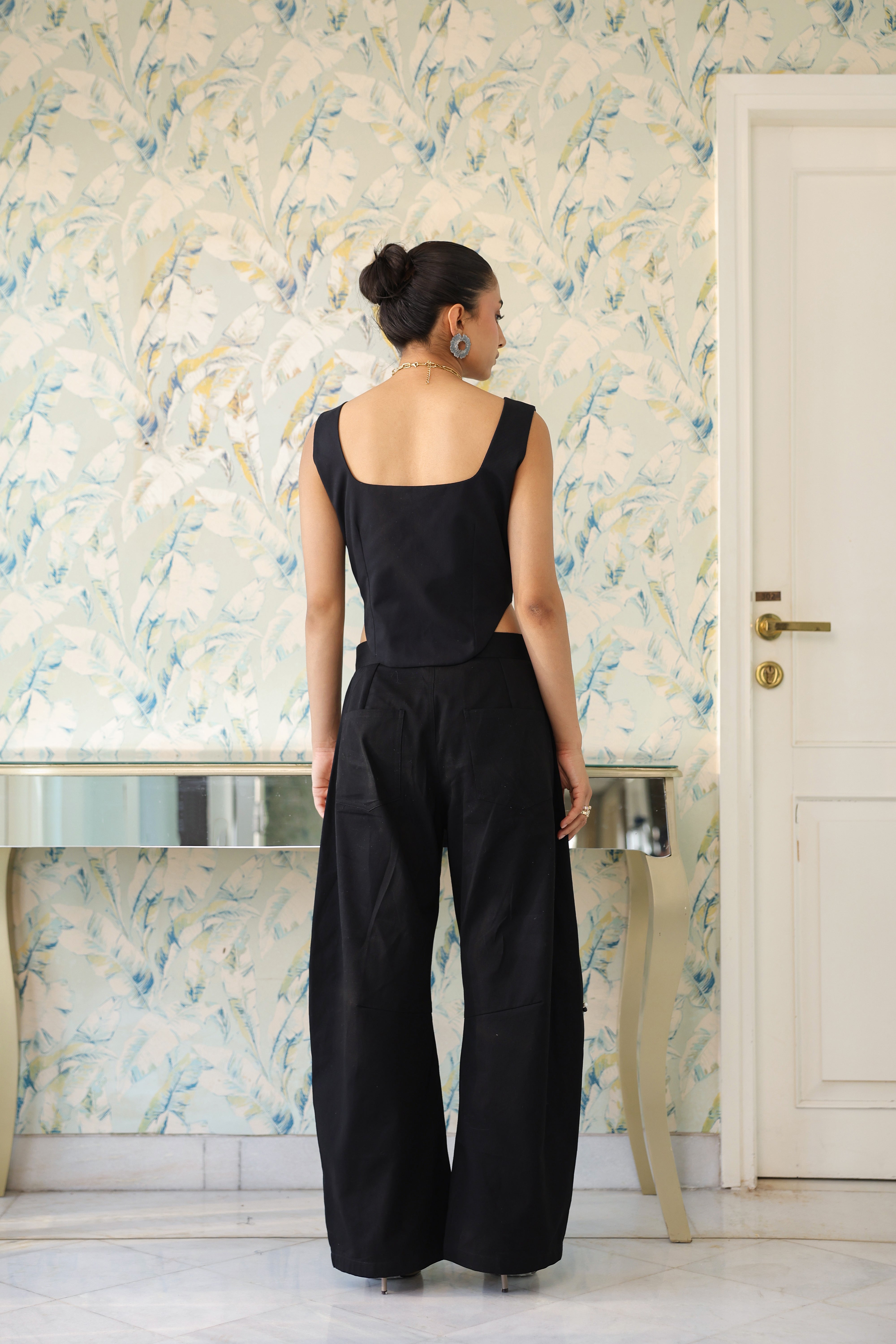 PEARLS IN MOONLIGHT BARREL PANTS