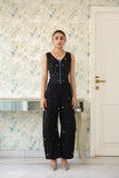 PEARLS IN MOONLIGHT BARREL PANTS
