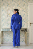 COBALT EMBELLISHED PANTS