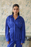 COBALT EMBELLISHED SHIRT