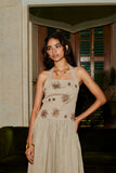 Fireflowers Halter Maxi (Beige)
