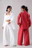 Dove & Rust Wide-Leg Duo