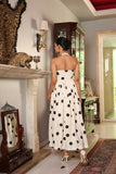 PARISIAN POLKA MUSE HALTER DRESS
