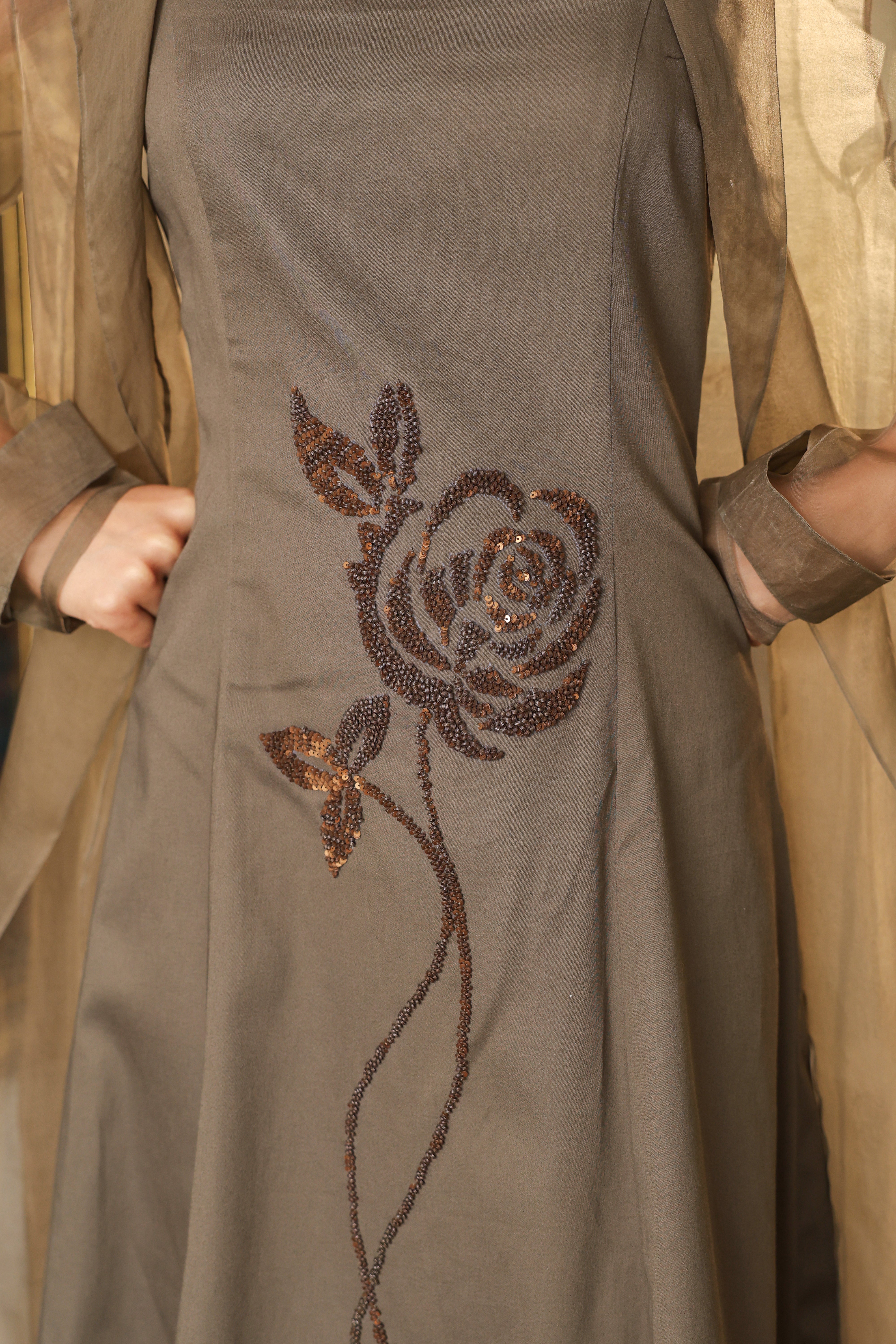 OLIVE ROSE SLIP DRESS