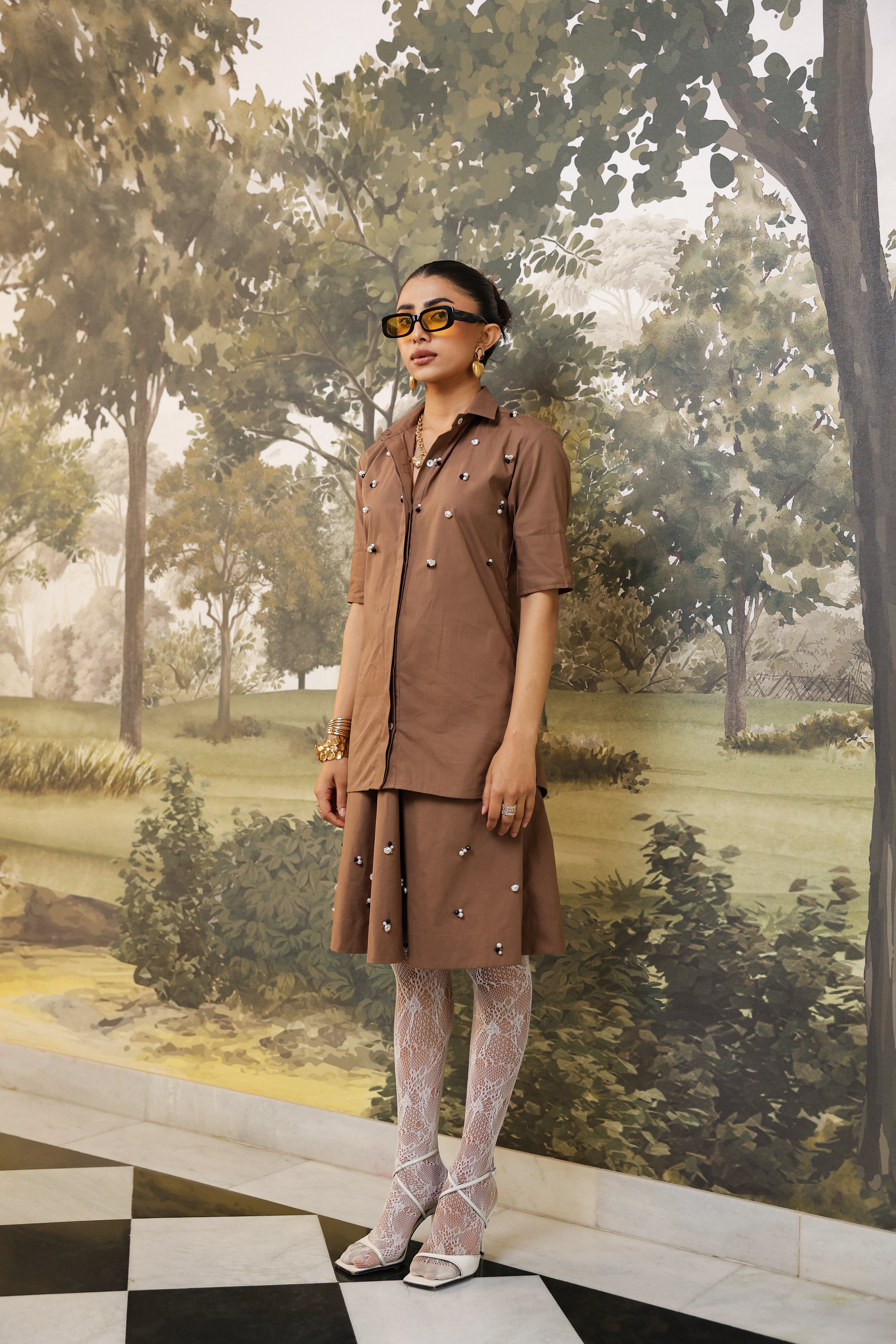 MAIN CHARACTER MOCHA SKIRT