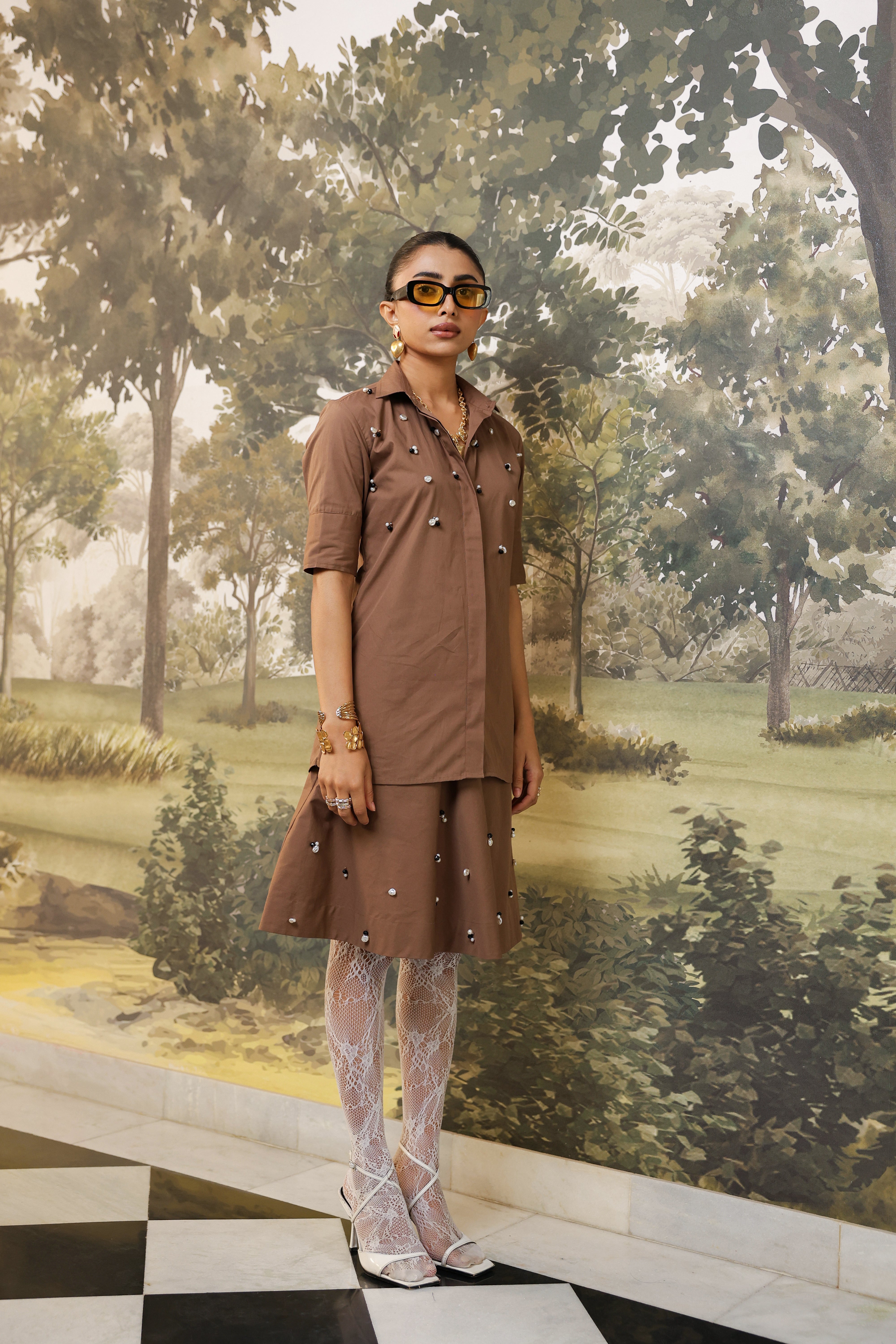 MAIN CHARACTER MOCHA SKIRT