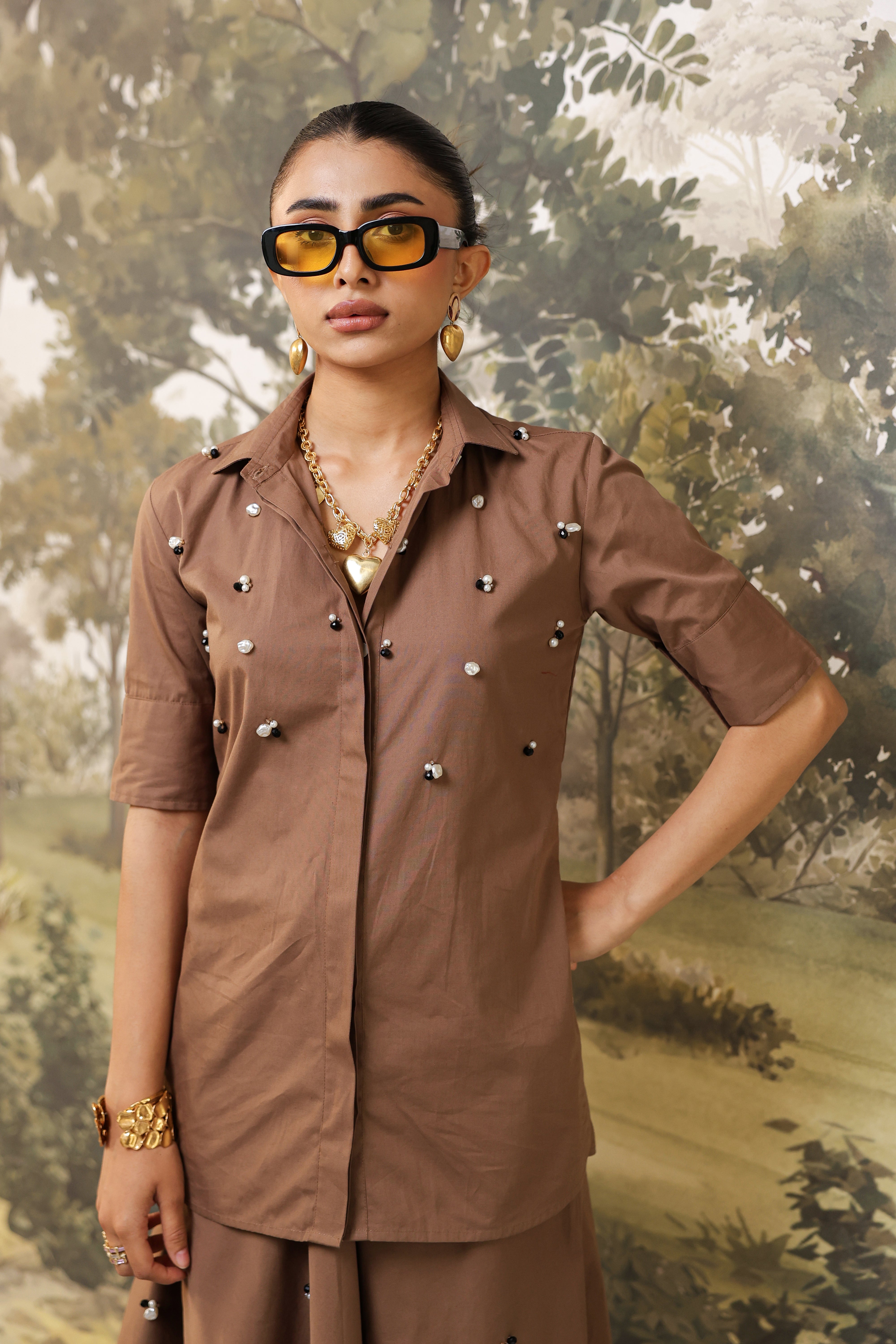 MAIN CHARACTER MOCHA SHIRT