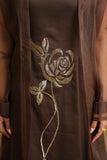 CHOCOLATE ROSE SLIP DRESS