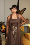CHOCOLATE ROSE SLIP DRESS
