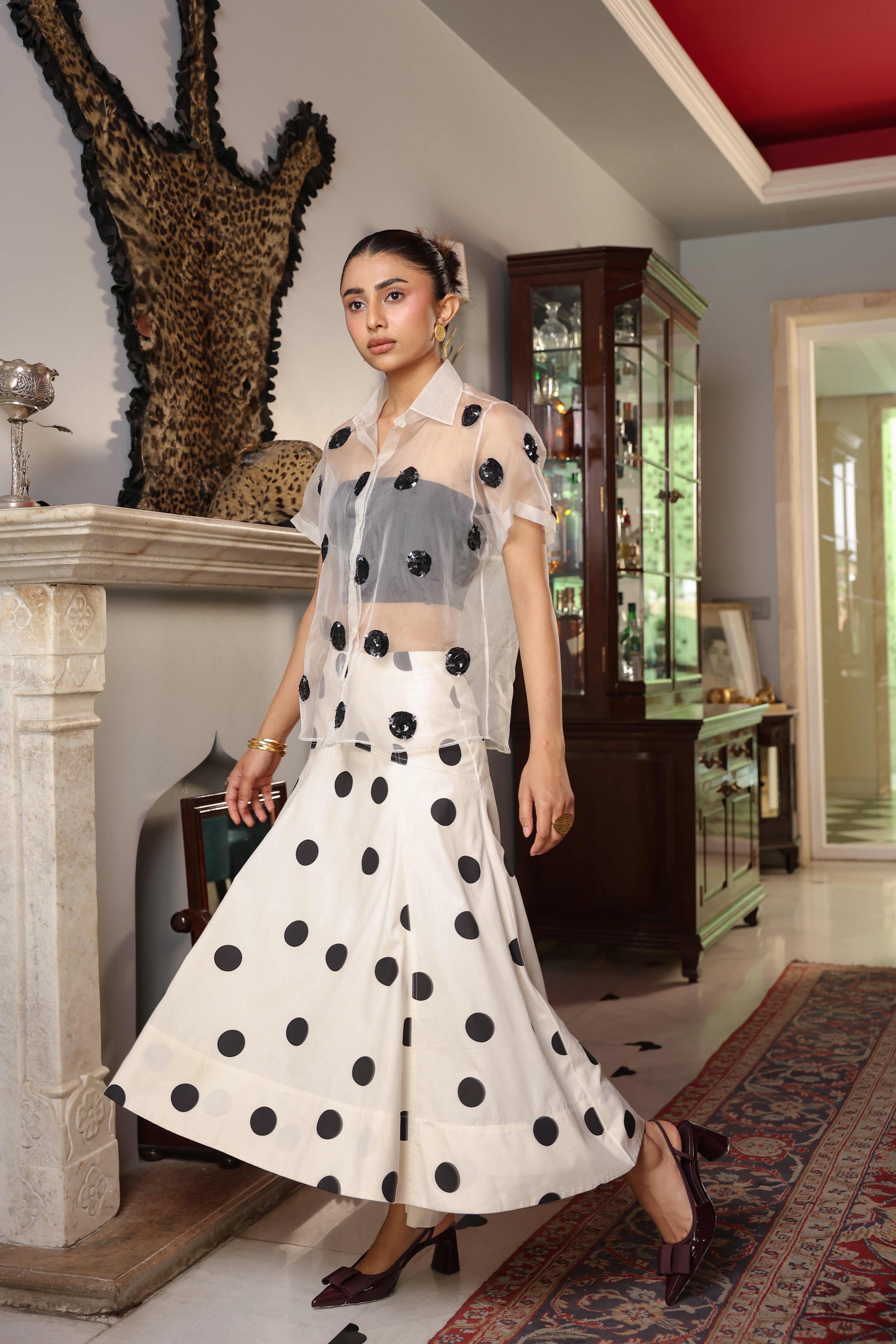 SHEERLY POLKA SHIRT