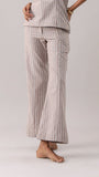 Mocha Striped Flared Pants