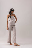 Mocha Striped Flared Pants