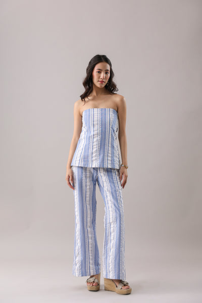 Ripple Striped Flared Pants