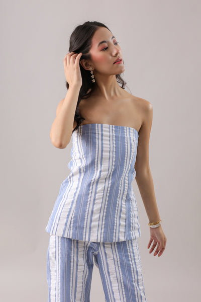 Ripple Striped Bandeau Top
