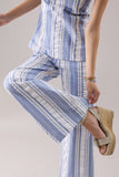 Ripple Striped Flared Pants
