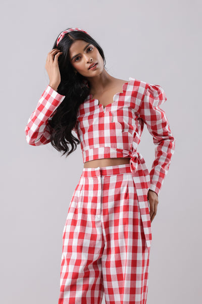 Gingham Crop Top