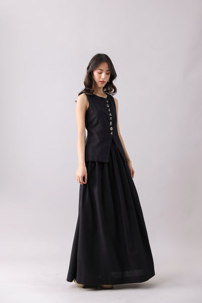 Raven Gathered Skirt