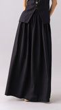 Raven Gathered Skirt