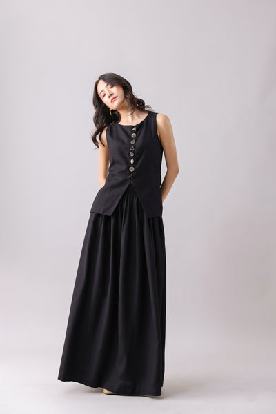 Raven Waistcoat Skirt Set
