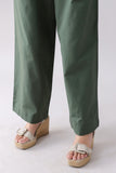 Wide Green Linen Pants