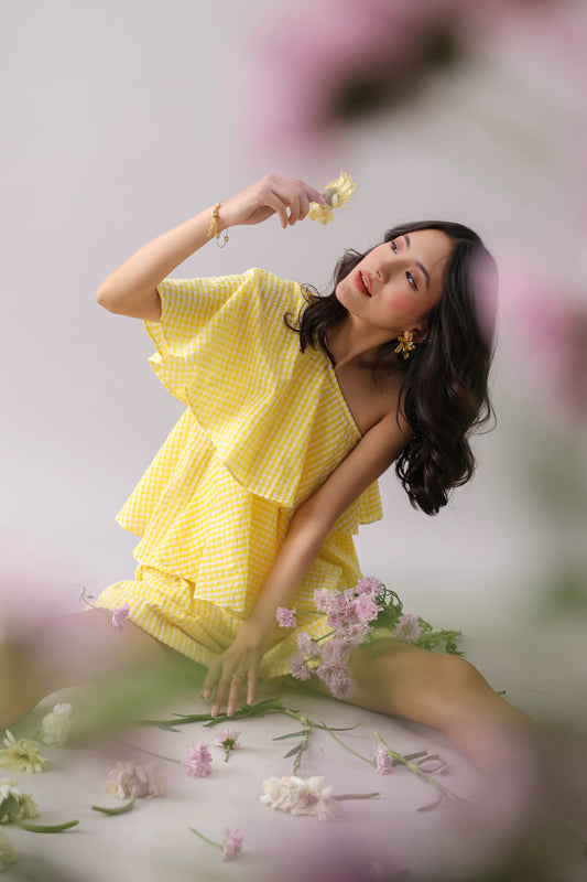 Lemoncello One-shoulder top