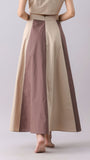 Sable-Cocoa Flared Skirt