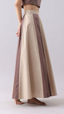 Sable-Cocoa Flared Skirt