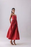 Rust Ruched Maxi