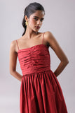 Rust Ruched Maxi