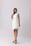 Ivory Foliage Cut Midi