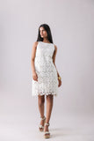Ivory Foliage Cut Midi