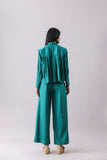 Emerald Pleated Shirt