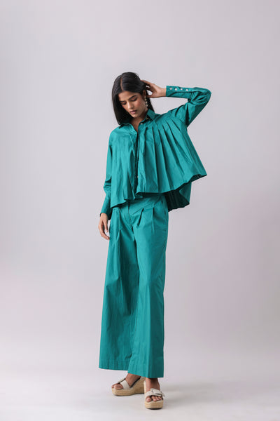 Emerald Pleated Set