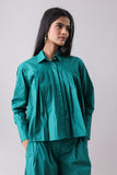 Emerald Pleated Shirt