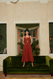 Fireflowers Halter Maxi (Rust)