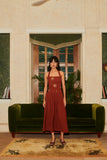 Fireflowers Halter Maxi (Rust)